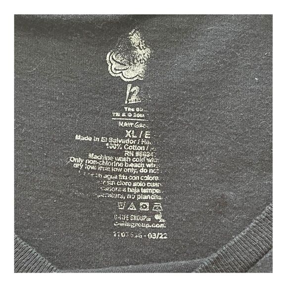 The Simpsons Family TV Time Men’s Size XL Black Short Sleeve Graphic Tee - Picture 4 of 7